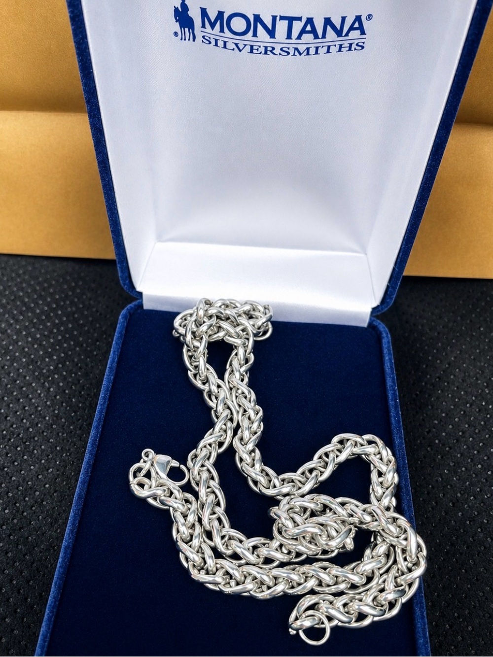 Like NEW Montana silver Silversmiths unisex Sterling Silver Rope Chain Necklace